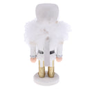 Handpainted Wooden White Nutcracker Santa Claus Nut Cracker Christmas Ornament Party Decor Collectibles Gift