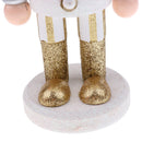 Handpainted Wooden White Nutcracker Santa Claus Nut Cracker Christmas Ornament Party Decor Collectibles Gift