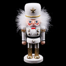 Handpainted Wooden White Nutcracker Santa Claus Nut Cracker Christmas Ornament Party Decor Collectibles Gift