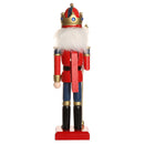 Handpainted Standing Wooden Nutcracker King with Scepter Christmas Ornament Party Prop Collectibles