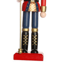 Handpainted Standing Wooden Nutcracker King with Scepter Christmas Ornament Party Prop Collectibles