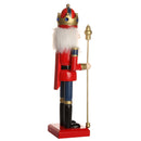 Handpainted Standing Wooden Nutcracker King with Scepter Christmas Ornament Party Prop Collectibles