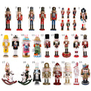 Multicolored Handpainted Standing Wooden Nutcracker Soldier Christmas Ornament Party Supplies Collectibles