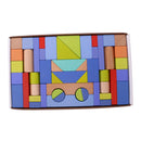 50 Pieces Wooden Colourful Building Blocks Bricks Kids Educational Toys