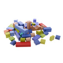 50 Pieces Wooden Colourful Building Blocks Bricks Kids Educational Toys