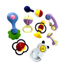 8PCS/SET Baby Rattles Teether Toy Baby Newborn Toddler Infant Developmental Toys Multi-Color B