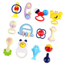 12pcs/set Baby Rattles Teether Set Plastic Developmental Baby Toys for Infants