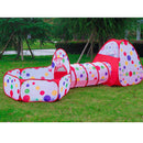 Portable Kids 3-in-1 Colorful Dotted Tunnel Playhouse Ball Pool Ball Pit Tent Summer Indoor Outdoor Play Fun Toy
