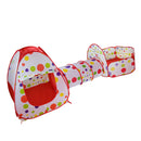 Portable Kids 3-in-1 Colorful Dotted Tunnel Playhouse Ball Pool Ball Pit Tent Summer Indoor Outdoor Play Fun Toy