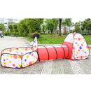 Portable Kids 3-in-1 Colorful Dotted Tunnel Playhouse Ball Pool Ball Pit Tent Summer Indoor Outdoor Play Fun Toy