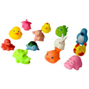 13Pcs Assorted Animals Soft Rubber Float Squeaky Baby Wash Bath Swimming Toy