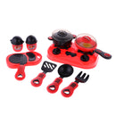 13 Pieces Plastic Simulation Kitchen Cookware Set Toy Kitchen Utensils Tools