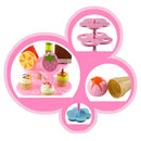 22pcs Colorful Ice Cream Desserts Stand with Drink Kid Role Play Toy Gift