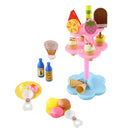 22pcs Colorful Ice Cream Desserts Stand with Drink Kid Role Play Toy Gift
