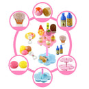 22pcs Colorful Ice Cream Desserts Stand with Drink Kid Role Play Toy Gift