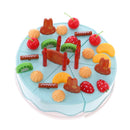 54 Pieces Plastic Birthday Cake Food Cutting Set Kids Pretend Play Toys