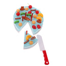 54 Pieces Plastic Birthday Cake Food Cutting Set Kids Pretend Play Toys