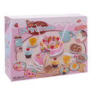54 Pieces Plastic Birthday Cake Food Cutting Set Kids Pretend Play Toys