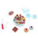 54 Pieces Plastic Birthday Cake Food Cutting Set Kids Pretend Play Toys