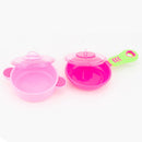 Set of 13pcs Plastic Cookware Kits Kids Kitchen Pretend Cooking Role Play Toy Games Accessories Kids Gift