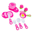 Set of 13pcs Plastic Cookware Kits Kids Kitchen Pretend Cooking Role Play Toy Games Accessories Kids Gift