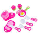 Set of 13pcs Plastic Cookware Kits Kids Kitchen Pretend Cooking Role Play Toy Games Accessories Kids Gift