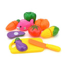 24pcs Plastic Fruits Vegetables Pizza Slices Set Kids Kitchen Role Play Fun Food Cutting & Slicing Toy