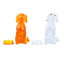 3D Crystal Puzzle Jigsaw DIY Pet Dog Model Blocks Toys 41 Pieces Decoration Yellow