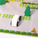 40 Pieces Urban Track Train Wooden Set Toy Rail Overpass Traffic Scene Toys