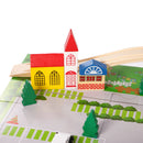 40 Pieces Urban Track Train Wooden Set Toy Rail Overpass Traffic Scene Toys