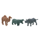 Pack of 100 Plastic Zoo Animal Model Hippo Lion Tiger Tree Model Kid Party Bag Fillers