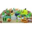 Pack of 100 Plastic Zoo Animal Model Hippo Lion Tiger Tree Model Kid Party Bag Fillers