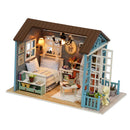 New Kits DIY Miniature Dollhouse with Furniture Set and Dust Cover Doll Room Decor Kids Toy Gift