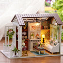 DIY Wooden Handcraft Miniature Dollhouse with Furniture Set Doll Room Decor Parent-child Toy Birthday Gift