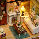 DIY Wooden Handcraft Miniature Dollhouse with Furniture Set Doll Room Decor Parent-child Toy Birthday Gift