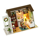 DIY Wooden Handcraft Miniature Dollhouse with Furniture Set Doll Room Decor Parent-child Toy Birthday Gift