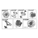 Magicdeal Set of 4D Metal Fusion Battle Games Lovers Kids Spinning Top with Launcher Toy Gift Yellow