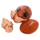 3D Football Wooden Puzzle Intelligence Toy Desk Decor Crafts Gift Kid Adult
