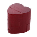 Wooden Intelligence Toy Kong Ming Lock Red Heart Puzzle 3D Brain Teaser Puzzle for Kids Children