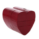 Wooden Intelligence Toy Kong Ming Lock Red Heart Puzzle 3D Brain Teaser Puzzle for Kids Children