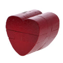 Wooden Intelligence Toy Kong Ming Lock Red Heart Puzzle 3D Brain Teaser Puzzle for Kids Children