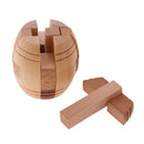 Wooden Intelligence Toy Kong Ming Lock Barrel Puzzle 3D Brain Teaser Puzzle for Kids Children