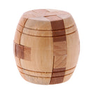 Wooden Intelligence Toy Kong Ming Lock Barrel Puzzle 3D Brain Teaser Puzzle for Kids Children