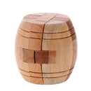 Wooden Intelligence Toy Kong Ming Lock Barrel Puzzle 3D Brain Teaser Puzzle for Kids Children