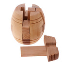 Wooden Intelligence Toy Kong Ming Lock Barrel Puzzle 3D Brain Teaser Puzzle for Kids Children