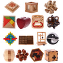 Wooden Intelligence Toy Kong Ming Lock Tai Chi Puzzle 3D Brain Teaser Puzzle for Kids Children