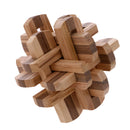Wooden Intelligence Toy Burr Puzzle Double Color 12 Sticks Puzzle Brain Teaser Puzzle for Children Adult