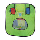 31.5inch Kid Green Portable Tent with Basketball Hoop & Football Goals Outdoor Garden Toy