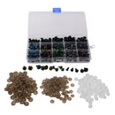 264 Pieces 6-12mm Mixed Color Plastic Safety Eyes with Washers for Bear Doll Soft Animal Toys DIY Making