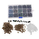 264 Pieces 6-12mm Mixed Color Plastic Safety Eyes with Washers for Bear Doll Soft Animal Toys DIY Making